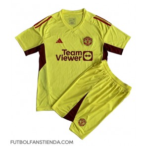 Manchester United Portero Segunda Equipación Niños 2023-24 Manga Corta (+ Pantalones cortos)